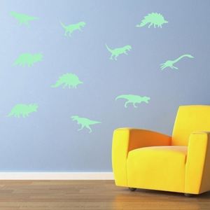 Autocollants muraux décoratifs lumineux créatifs en forme de dinosaure, 9 pièces, décor lumineux qui brille dans la nuit, autocollants muraux amovibles en vinyle pour bébé - Product Image 6