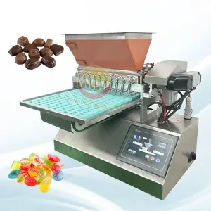 Chocolate Sweet Jelly Soft Toffee Lollipop desktop soft candy depositor jelly gummy making machine