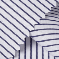 Tissu en Popeline de Coton Pur 60S Teint Fil à Fil, Toucher Soyeux, Rayures et Carreaux, Service OEM, Stock Disponible, Haute Densité, pour Chemises et Uniformes Scolaires - Vente en Gros