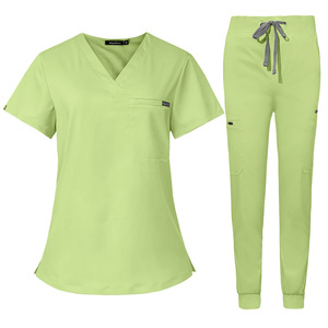 Tenues médicales unisexes à manches courtes élastiques pour hôpital, salon de beauté, bloc opératoire, lavage des mains – Marque Jinteng – En stock - Product Image 4