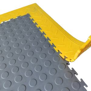 Plancher d'atelier robuste anti-dérapant en plastique PVC minimaliste sol en vinyle d'intérieur bleu vert rouge jaune gris noir emboîtement - Product Image 6