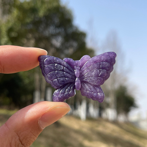 Venta al por mayor de figuras de mariposas de cristal natural talladas a mano, de lapislázuli, amatista y <span class=keywords><strong>aventurina</strong></span>, para sanación y joyería. - Product Image 5