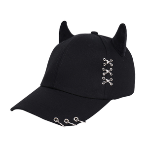Gorra de Béisbol con Orejas de Gato y Logotipo Personalizado, Unisex, Ajustable, de Algodón, Bordada, Estilo Urbano, Diseño de 6 Paneles - Product Image 2