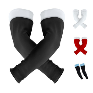 Mangas de compresión personalizadas de doble capa con efecto refrescante para codos, ideales para rugby, fútbol, baloncesto y otros deportes. - Product Image 1