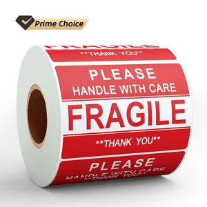 Fragile Handle With Care Warning Stickers For Shipping And Packing Warning Fragile Tape 500 Labels Per Roll