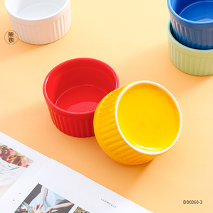 Ensemble de 6 ramequins en céramique de couleurs assorties, résistants au four, bols en céramique pour soufflé, sauce, crème brûlée, dessert, pudding - Product Image 6