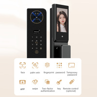 Cerradura Inteligente para Puerta Totalmente Automática con Reconocimiento Facial, Entrada por Código, WiFi, Aplicación Tuya, Intercomunicador, Mirilla Visual con Luz Estructurada 3D