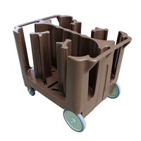 Haute qualité réglable en plastique PE plaque Dolly plat Caddy chariot chariot Durable Restaurant cantine fournitures chariot