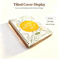 Organisateur de catalogue personnalisé avec impression par transfert, fil doré rose, reliure spirale, couverture rigide, carnet de notes A6, journal, cadeau