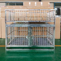 LIZE Cage pour animaux de compagnie intérieure et extérieure en acier inoxydable de qualité très résistante Cages pour chiens de reproduction