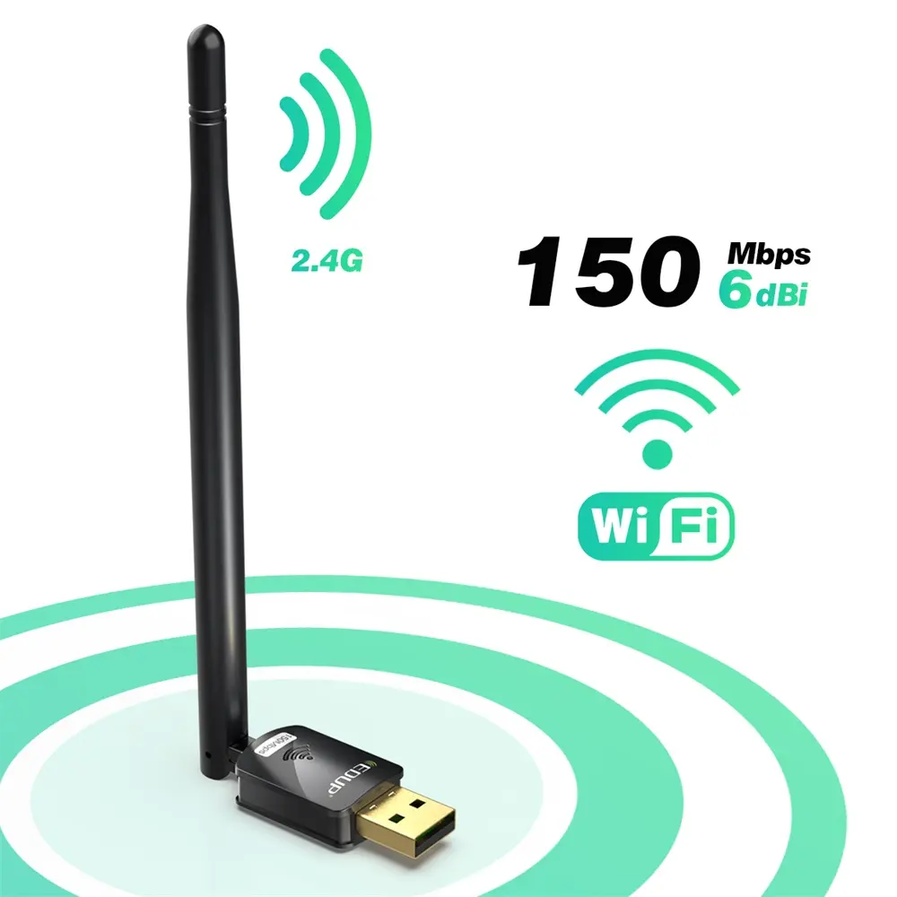 EDUP 150M Wireless USB wifi dongle USB Wireless Network USB Wifi Adapter with External 6dBi Antenna for Laptop Desktop