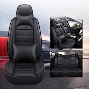 Accessoires de <span class=keywords><strong>voiture</strong></span> Housse de siège de <span class=keywords><strong>voiture</strong></span> universelle en cuir de luxe avec oreillers Toutes saisons Ensemble complet de housse de siège de <span class=keywords><strong>voiture</strong></span> - Product Image 5