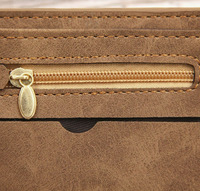 Dompet koin kulit PU Bisnis Murah Logo kustom dompet pria muda buram Vintage