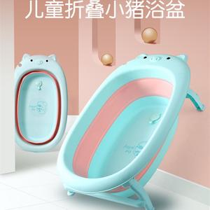 อ่างอาบน้ำเด็กพร้อมที่นั่งพับได้ขนาดใหญ่สำหรับ 0-12 เดือนวัสดุโพลีโพรพิลีน PP การออกแบบอเนกประสงค์สีเขียว - Product Image 4