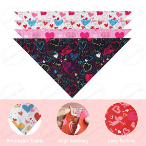 Valentine's Day <strong>Pet</strong> Accessories Heart Pattern Dog Bandana Adjustable <strong>Pet</strong> Triangle <strong>Scarf</strong> - Product Image 2