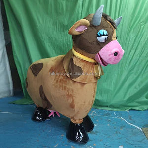 Costume de mascotte de vache personnalisé Funtoys pour <span class=keywords><strong>2</strong></span> <span class=keywords><strong>personnes</strong></span>, cosplay en peluche, deux <span class=keywords><strong>personnes</strong></span>, vache, taureau, animal de dessin animé pour adulte, Halloween, publicité - Product Image 4