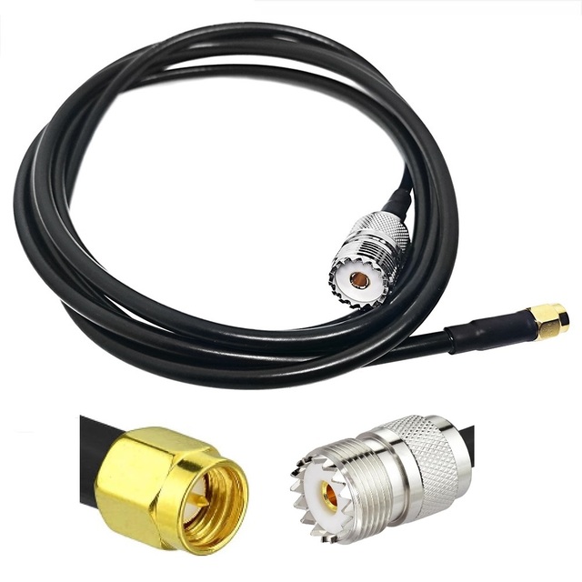 SMA Male to UHF Female SO-239 RF Coax Cable SMA SO239 Adapter SDR Ham CB Radio Handheld Radio Antenna Nano VNA Antenna Analyzer