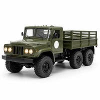 Camion RC utilitaire 6x6 de qualité hobby, télécommande 2,4 GHz, ABS+Métal, tout-terrain 6 roues motrices, prêt à l'emploi intérieur/extérieur, fonction Suivez-moi, chargeur inclus