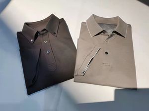 <span class=keywords><strong>Polo</strong></span> de couleur marron pour hommes, court, <span class=keywords><strong>2022</strong></span>, livraison rapide, nouvelle collection - Product Image 3