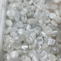 Batu Selenite Putih Poles Berkualitas Tinggi Grosir, Batu Kristal Penyembuh Alami, Bentuk Bola Tidak Beraturan, Ukuran Dapat Disesuaikan
