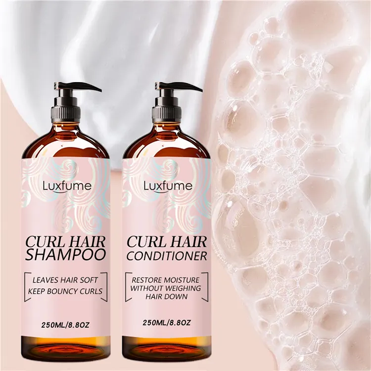 Deeply Cleanse Wavy Coily Curly Hair Products Curl Protection Shampoo And Conditioner