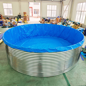 Ensemble d'étang à poissons en toile PVC haute densité grand seau galvanisé épaissi ensemble complet couteau grattage tissu pour la <span class=keywords><strong>Culture</strong></span> d'aquarium - Product Image 1