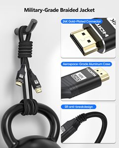Cable Trenzado de PVC de 2.2 mm, 16K, 60Hz, 96Gbps para Monitor y <span class=keywords><strong>Reproductor</strong></span> de DVD, Venta al Por Mayor de Fábrica ZONG - Product Image 2