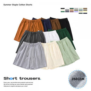 Wholesale Custom Logo Quick Dry Breathable Women Men's Shorts 260GSM Heavyweight Polyester Cotton Anti-shrink Unisex Shorts - Product Image 4