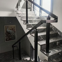 DIY Einfach zu Installierende Edelstahl-Geländer Minimalistisches Design Gehärtetes Glas Satin/Spiegel-Finish für Innentreppen und Wohnungen