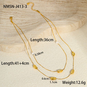 INS Offre Spéciale perle breloques colliers ras du cou Non ternir acier inoxydable serpent chaîne collier bijoux femmes 2025 - Product Image 6