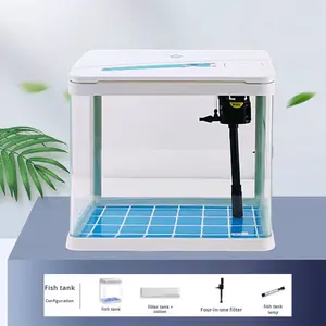 Vis Thuis XC Model Kantoor Woonkamer Glas Ecologisch <span class=keywords><strong>Mini</strong></span> <span class=keywords><strong>Aquarium</strong></span> Bureau Goudviskom Shandong Groothandel Fabrikant - Product Image 6