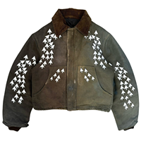 Fabricant de vestes sur mesure, veste de travail en toile de canard vintage usée, veste bomber Detroit, veste de charpentier