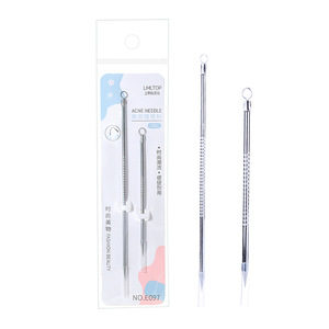 Aguja para Acné LMLTOP 2 en 1 de Acero Inoxidable de Doble Punta para Eliminar Puntos Negros del Rostro E097 - Product Image 1