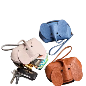 Trendy <strong>Elephant</strong> Bag Animal Shaped <strong>Coin</strong> <strong>Purse</strong> Key Chain Wallet Present for Women Zipper Hand Lipstick Storage Bags Wholesale - Product Image 1