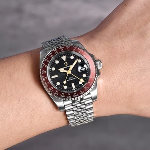 Montres pour hommes PAGANI DESIGN PD-1758 40MM GMT NH34 avec cadran cartographique, montres de luxe haut de gamme, montre mécanique automatique pour hommes, saphir - Product Image 5