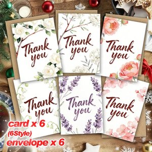 Cartes de remerciement personnalisées multi-styles en carton mat avec logo, enveloppes, petites cartes de vœux, estampage or/argent, anniversaire, mariage - Product Image 3