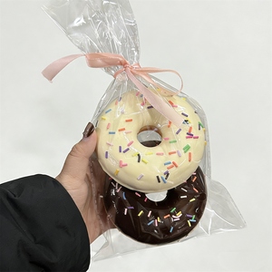 4Inch Plastic Donut Eco-Friendly Party Display Dessert Table Decoration Colorful Pin Mini Snacks Window DIY - Product Image 1