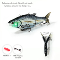 Fungsi Anti-kusut BARU Dapat Berenang Dalam Arah Lurus Ikan Elektronik Isi Ulang dengan LED di Ekor, Berayun & Berenang