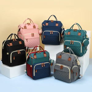 กระเป๋าเป้สะพายหลังเดินทางแบบพับได้อเนกประสงค์ถุงใส่ผ้าอ้อมกันน้ำได้รถเข็นเด็กพร้อมเตียงนอนสำหรับทารกแม่พกพาสะดวก - Product Image 2