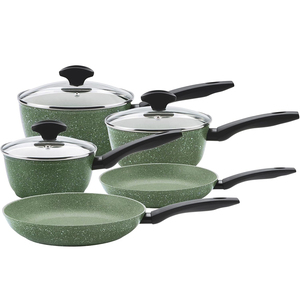 <span class=keywords><strong>Casserole</strong></span> de luxe en aluminium de haute qualité antiadhésive revêtue de <span class=keywords><strong>pierre</strong></span> de marbre casseroles et casseroles forgées en granit batterie de cuisine 8 pièces - Product Image 1