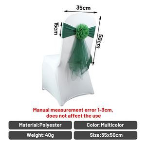 Spandex Chair Sashes Polyester 100pcs Wedding Chair Ribbon <b>Tie</b> <b>Back</b> Bow for Chair Cover - Product Image 2
