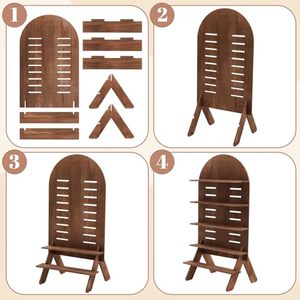 Espositore in Legno a 5 Ripiani, Altezza Regolabile, Sostenibile e Durevole, per <span class=keywords><strong>Cucina</strong></span>, Candele e Decorazioni - Product Image 4
