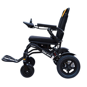Silla de ruedas eléctrica plegable Takan, ligera, de aleación de aluminio, con batería incorporada, para personas mayores y discapacitadas. - Product Image 1