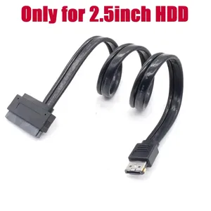 Câble ESATA 12V 5V Combo 22 broches SATA 2,5 pouces Adaptateur de <span class=keywords><strong>disque</strong></span> <span class=keywords><strong>dur</strong></span> Câble d'alimentation ESATA Câble HDD extensible Câble pour ordinateur PC - Product Image 2