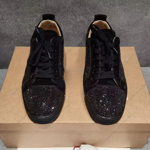 Zapatos de punta de fondo rojo para hombre de fábrica, marcas famosas de cuero genuino Real para mujer, zapatillas informales de diseñador de lujo unisex - Product Image 1