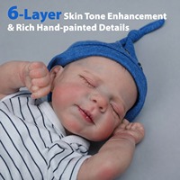 18 Zoll Lebensechte Reborn-Babypuppe aus Weichem Vinyl Realistische Neugeborenen-Puppe Spielzeug für Kinder Geschenk Großhandel Individuell Anpassbar