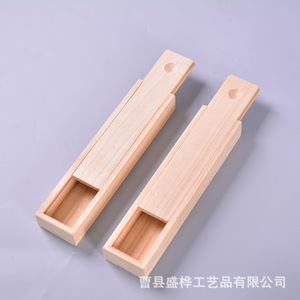 Caja rectangular de madera de pino hecha a mano para guardar tenedores, palillos, joyas, horquillas, incienso y uso doméstico. - Product Image 3