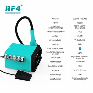 RF-H4 1200W interruttore rapido a pedale per dissaldare aria fredda stazione di rilavorazione per saldatura ad aria calda BGA stazione di rilavorazione - Product Image 3