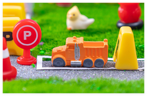 Venta al por mayor de vehículos de motor sin estacionamiento rojo advertencia boca de incendios extintor cono de carretera <span class=keywords><strong>motosierra</strong></span> resina miniatura señal de tráfico chico juguete - Product Image 6