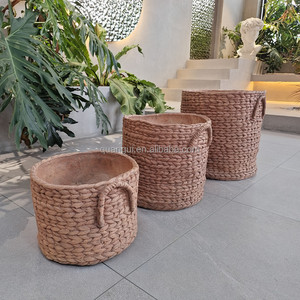 Pots de fleurs suspendus modernes en argile fibreuse <span class=keywords><strong>exotique</strong></span>, sculptés à la main, légers, écologiques, durables, capacité 85L/ensemble, pour centre commercial - Product Image 5